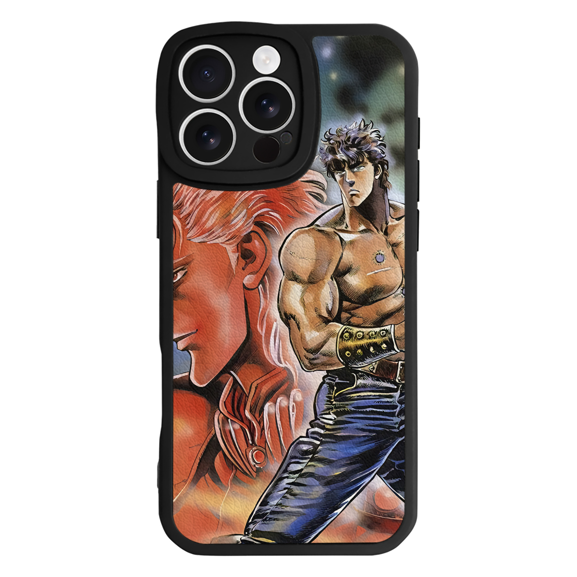 （画像用） 北斗の拳 Fist of the North Star 【iPhone 16シリーズ対応】シリコンスマホケース（レザー調） 材質：シリコン